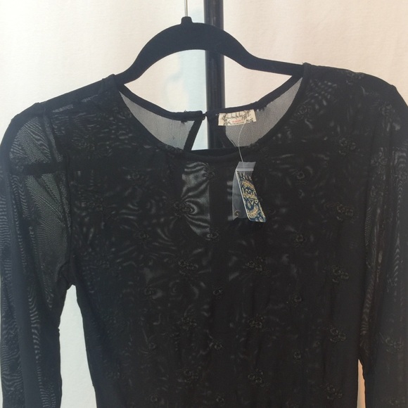 Free People Black Mesh Bodysuit - Picture 5 of 5